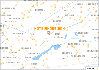 map of Kot Bishan Singh