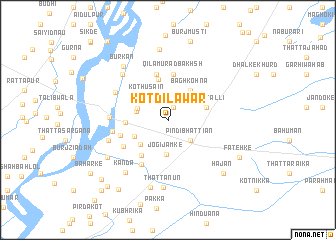 map of Kot Dilāwar
