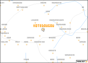 map of Kotédougou