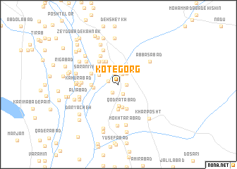 map of Kot-e Gorg