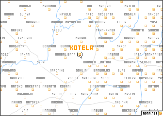 map of Kotela