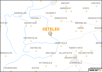 map of Kőtelek