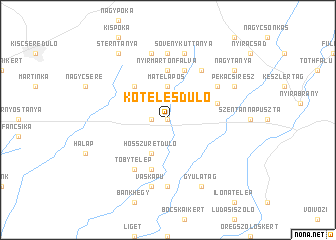 map of Kötelesdůlő