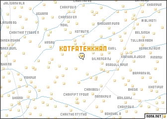 map of Kot Fateh Khan