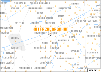 map of Kot Fazaldād Khān