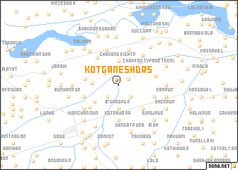 map of Kot Ganesh Dās