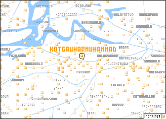 map of Kot Gauhar Muhammad