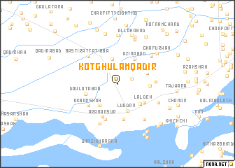 map of Kot Ghulām Qādir