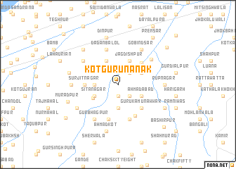 map of Kot Guru Nānak