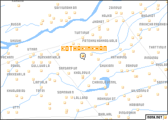 map of Kot Hakīm Khān