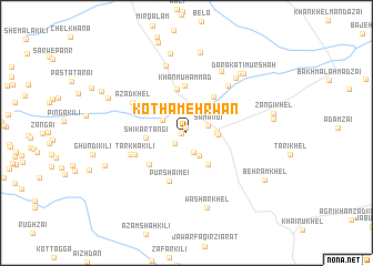 map of Kotha Mehrwān
