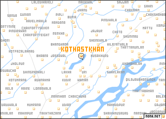 map of Kot Hast Khān