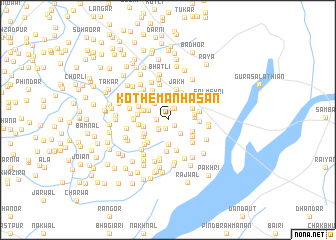 map of Kothe Manhāsān