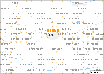 map of Köthen