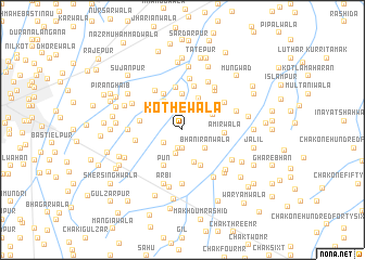 map of Kothewāla