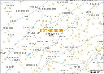 map of Kot Hīra Dās