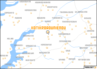 map of Kotikro Aouniénou