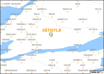 map of Kotikylä