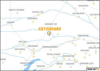 map of Kot Isa Khan