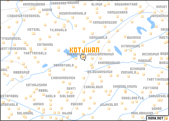 map of Kot Jīwan