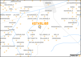 map of Kot Kaliār