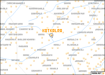 map of Kot Kālra