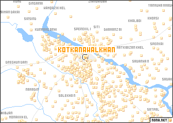 map of Kotka Nawāl Khān