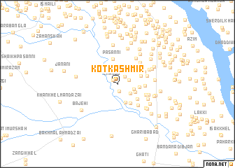 map of Kot Kashmīr