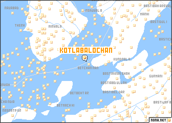 map of Kotla Balochān