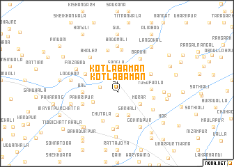 map of Kotla Bāman