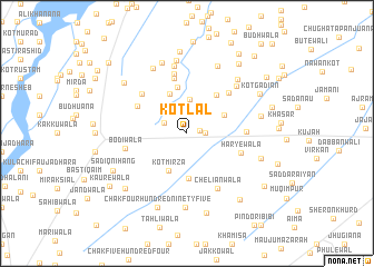 map of Kot Lāl