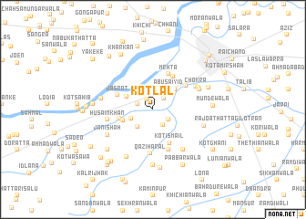map of Kot Lāl