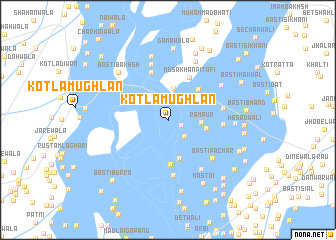 map of Kotla Mughlān