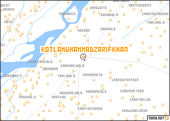 map of Kotla Muhammad Zarīf Khān