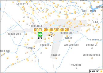 map of Kotla Muhsin Khān