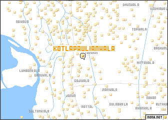 map of Kotla Pāulīānwāla