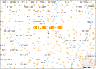 map of Kotla Qāsim Khān