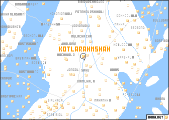 map of Kotla Rahm Shāh