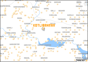 map of Kotli Bahrām