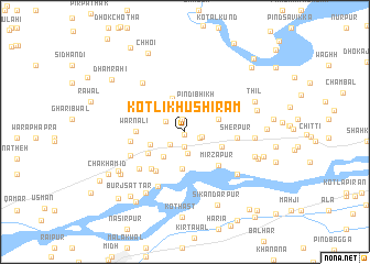 map of Kotli Khushi Rām