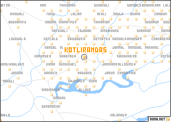 map of Kotli Rām Dās