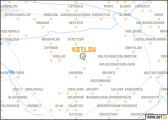 map of Kotłów