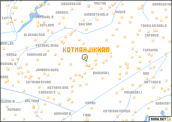 map of Kot Māhji Khān