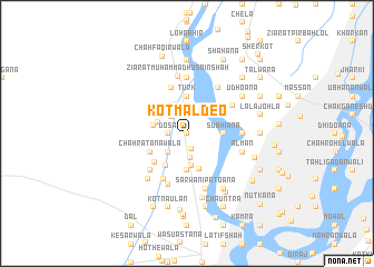 map of Kot Māldeo