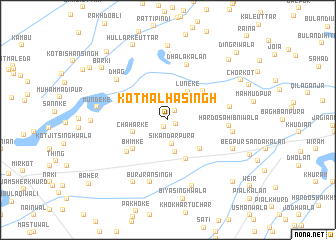 map of Kot Malha Singh