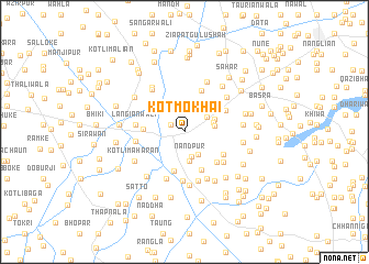 map of Kot Mokhāi