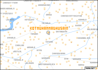 map of Kot Muhammad Husain