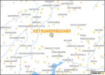 map of Kot Muhammad Khān