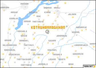 map of Kot Muhammad Khān