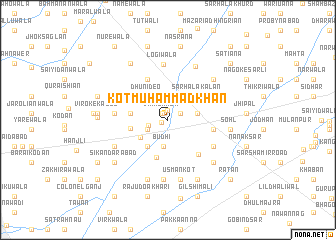 map of Kot Muhammad Khān